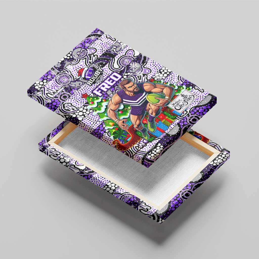 Freo Football Merry Christmas Canvas Wall Art Indigenous Australian Art