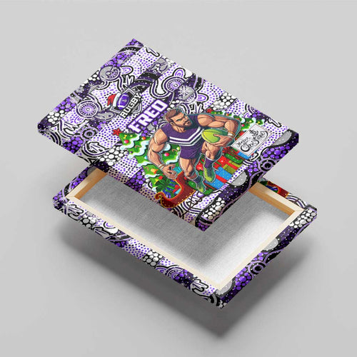 Freo Football Merry Christmas Canvas Wall Art Indigenous Australian Art