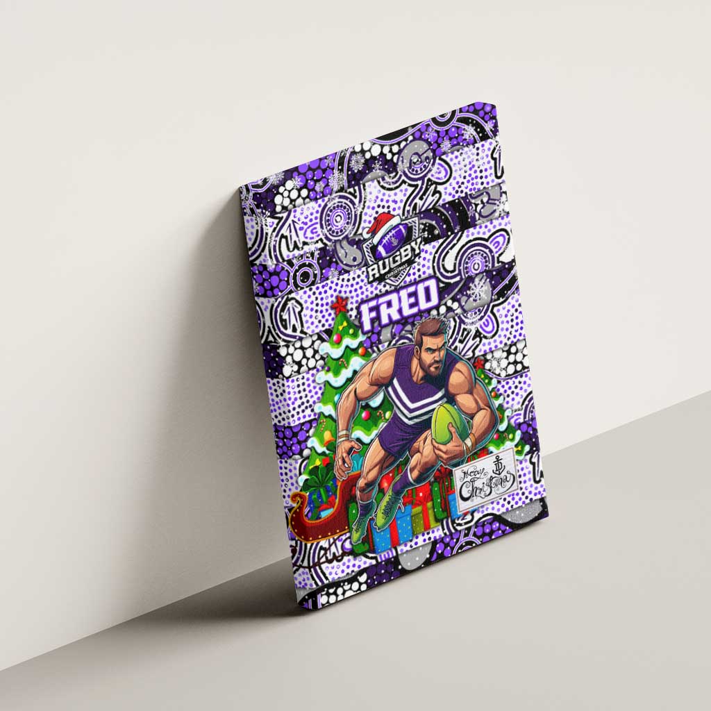 Freo Football Merry Christmas Canvas Wall Art Indigenous Australian Art