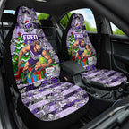 Freo Football Merry Christmas Car Seat Cover Indigenous Australian Art