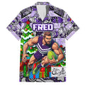 Custom Freo Rugby Merry Christmas Hawaiian Shirt Indigenous Australian Art