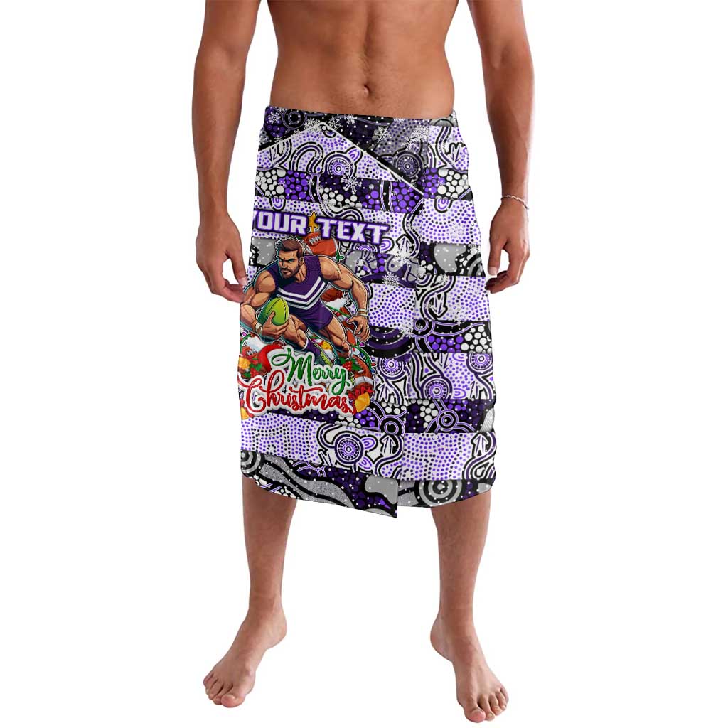 Custom Freo Rugby Merry Christmas Lavalava Indigenous Australian Art