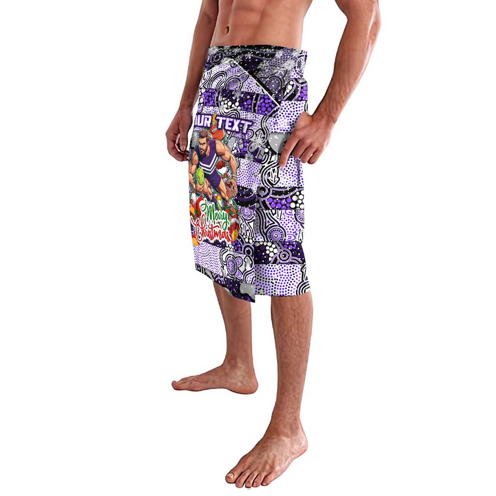 Custom Freo Rugby Merry Christmas Lavalava Indigenous Australian Art