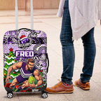 Freo Football Merry Christmas Luggage Cover Indigenous Australian Art
