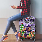 Freo Football Merry Christmas Luggage Cover Indigenous Australian Art