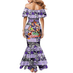 Custom Freo Rugby Merry Christmas Mermaid Dress Indigenous Australian Art