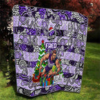 Freo Football Merry Christmas Quilt Indigenous Australian Art