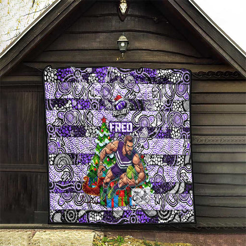 Freo Football Merry Christmas Quilt Indigenous Australian Art