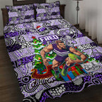 Freo Football Merry Christmas Quilt Bed Set Indigenous Australian Art