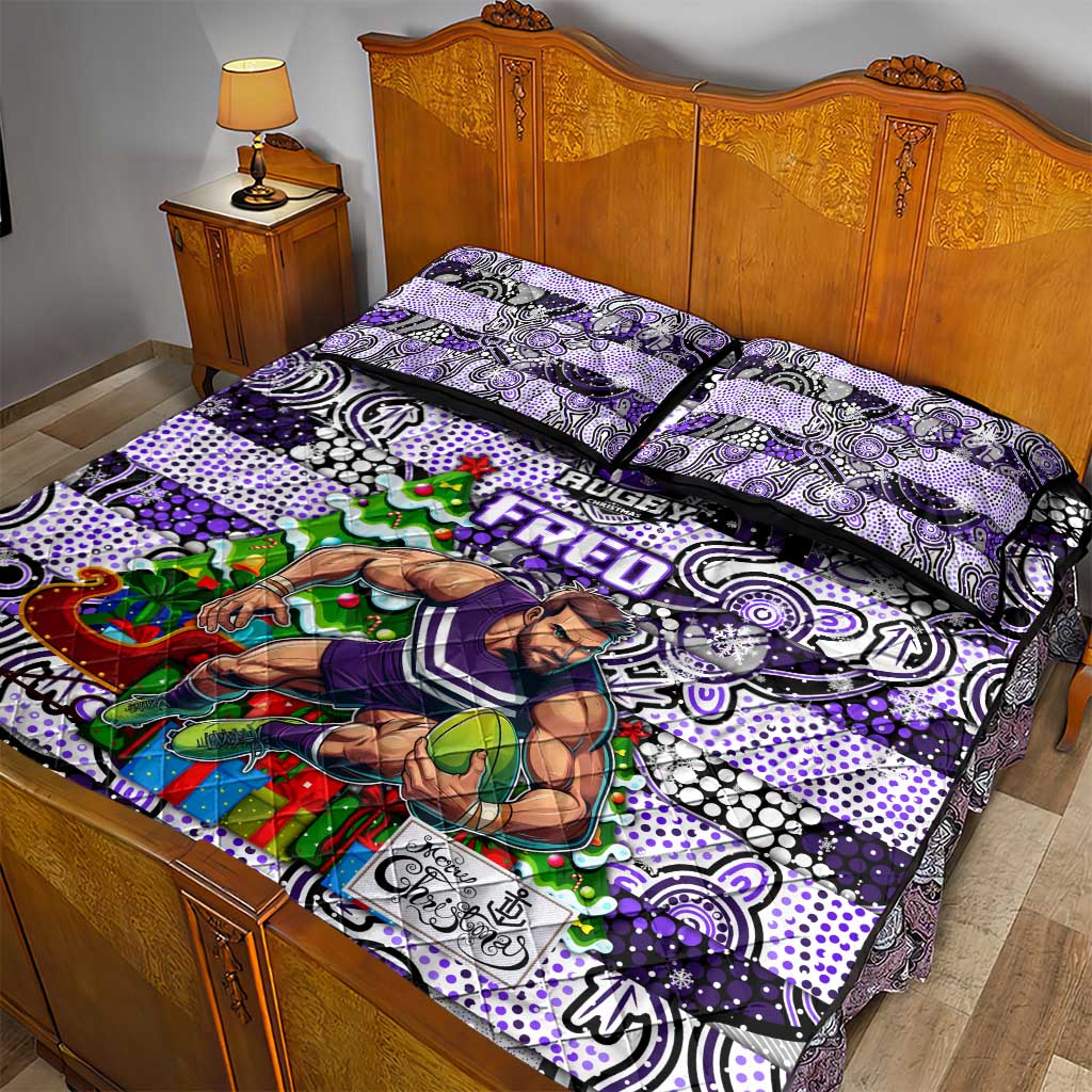 Freo Football Merry Christmas Quilt Bed Set Indigenous Australian Art