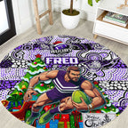 Freo Football Merry Christmas Round Carpet Indigenous Australian Art
