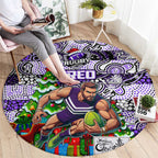 Freo Football Merry Christmas Round Carpet Indigenous Australian Art