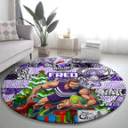 Freo Football Merry Christmas Round Carpet Indigenous Australian Art