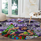 Freo Football Merry Christmas Round Carpet Indigenous Australian Art