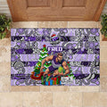Freo Football Merry Christmas Rubber Doormat Indigenous Australian Art