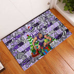 Freo Football Merry Christmas Rubber Doormat Indigenous Australian Art