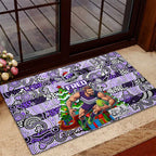 Freo Football Merry Christmas Rubber Doormat Indigenous Australian Art