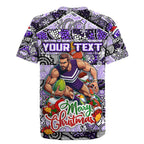 Custom Freo Rugby Merry Christmas Rugby Jersey Indigenous Australian Art