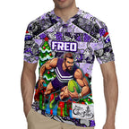 Custom Freo Rugby Merry Christmas Rugby Jersey Indigenous Australian Art