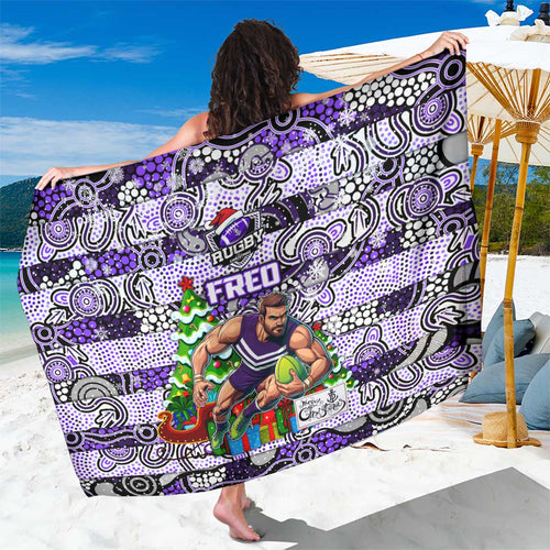 Freo Football Merry Christmas Sarong Indigenous Australian Art