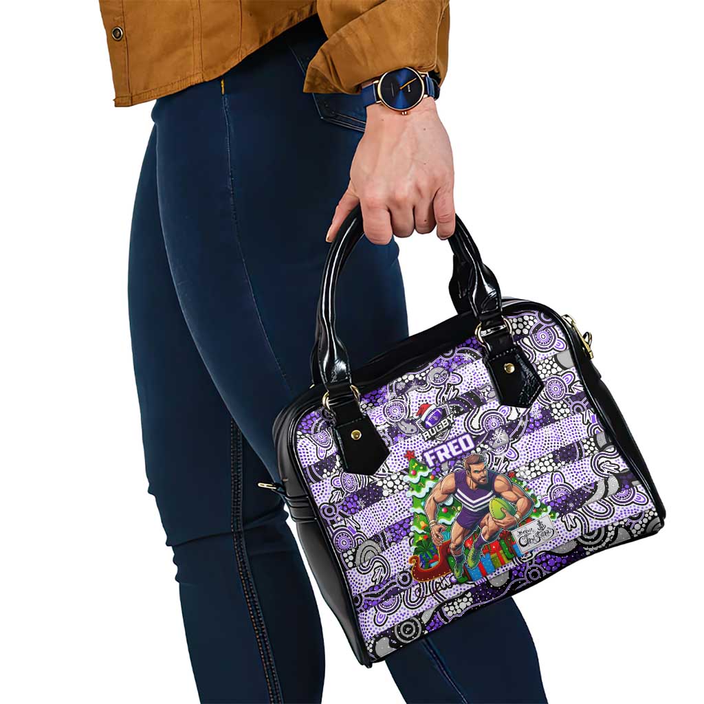 Freo Football Merry Christmas Shoulder Handbag Indigenous Australian Art
