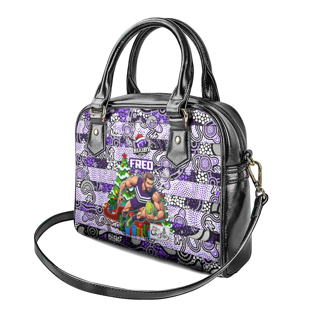 Freo Football Merry Christmas Shoulder Handbag Indigenous Australian Art