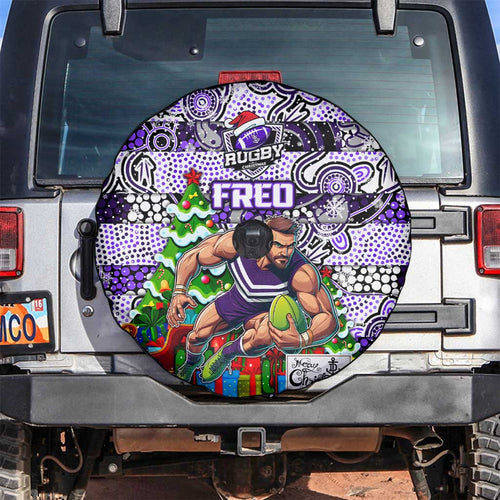 Freo Football Merry Christmas Spare Tire Cover Indigenous Australian Art