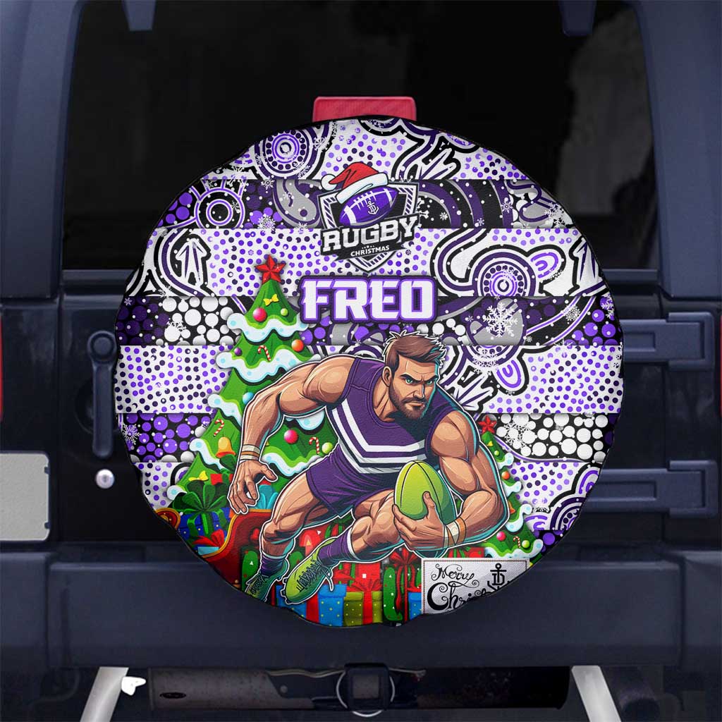 Freo Football Merry Christmas Spare Tire Cover Indigenous Australian Art