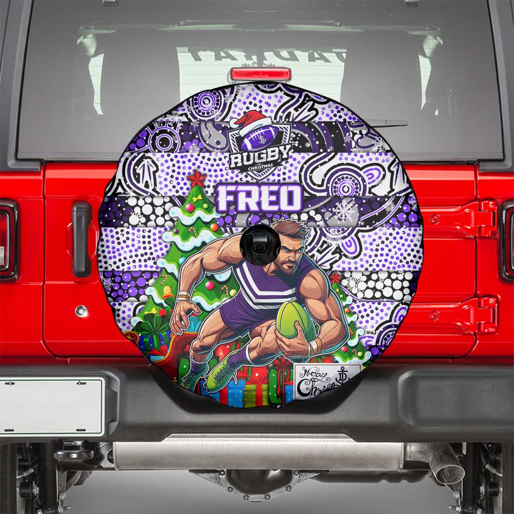 Freo Football Merry Christmas Spare Tire Cover Indigenous Australian Art