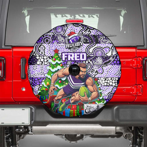 Freo Football Merry Christmas Spare Tire Cover Indigenous Australian Art