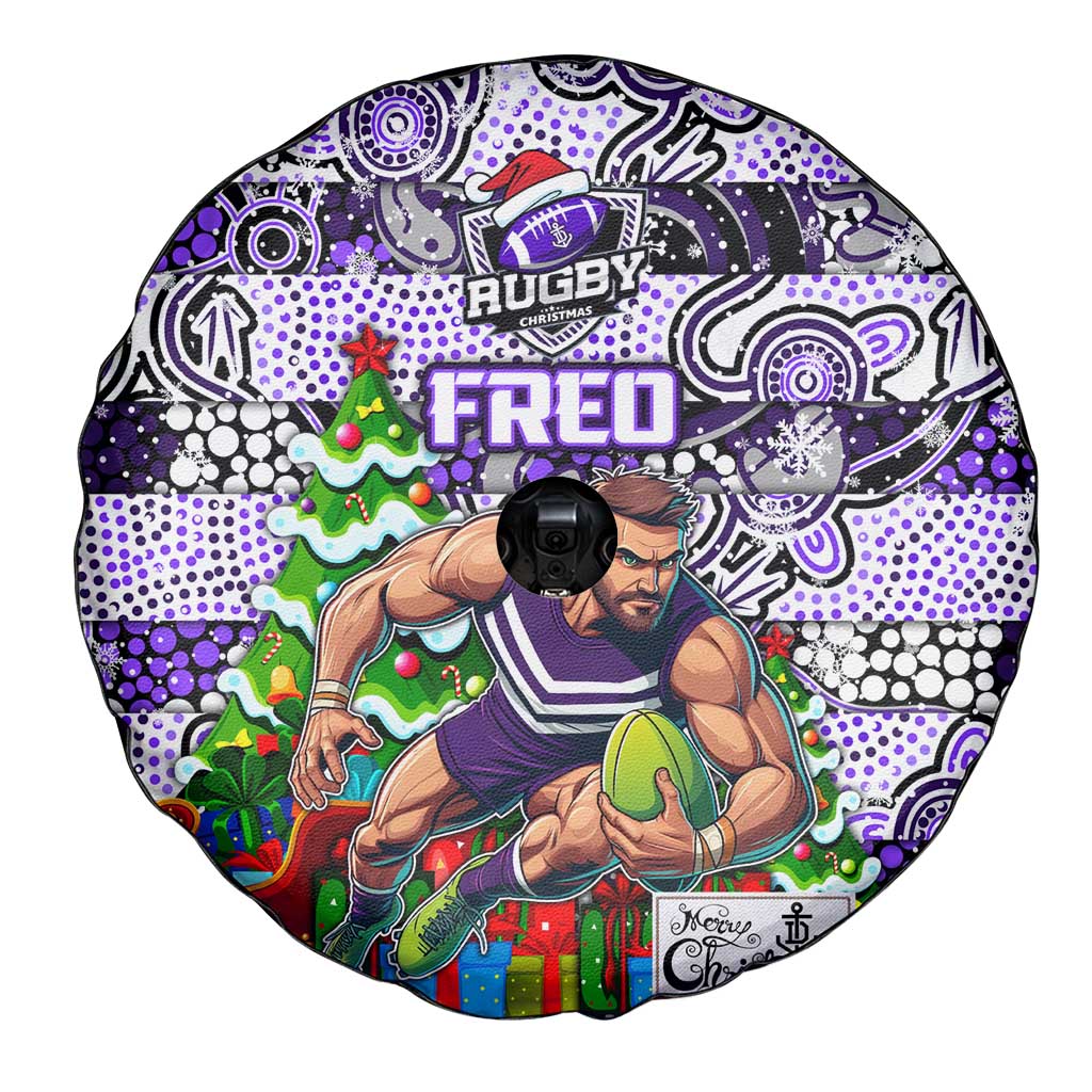 Freo Football Merry Christmas Spare Tire Cover Indigenous Australian Art