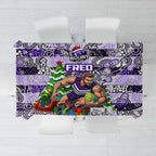 Freo Football Merry Christmas Tablecloth Indigenous Australian Art