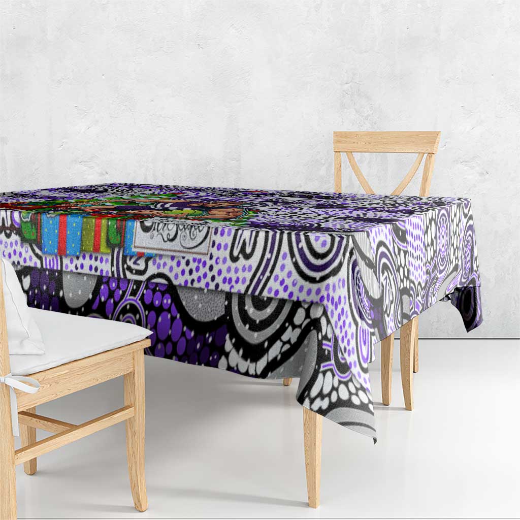 Freo Football Merry Christmas Tablecloth Indigenous Australian Art