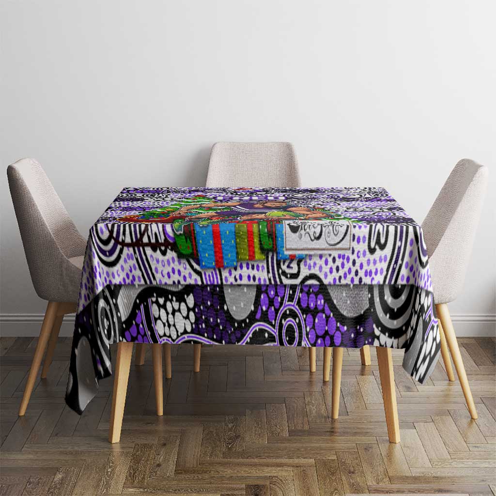 Freo Football Merry Christmas Tablecloth Indigenous Australian Art