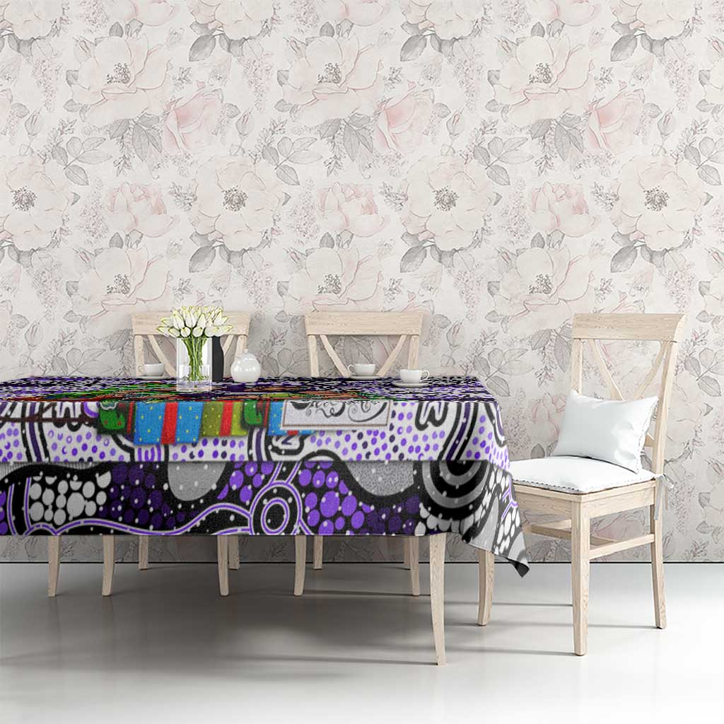 Freo Football Merry Christmas Tablecloth Indigenous Australian Art