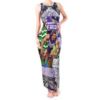 Custom Freo Rugby Merry Christmas Tank Maxi Dress Indigenous Australian Art