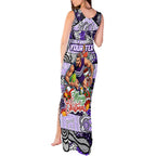 Custom Freo Rugby Merry Christmas Tank Maxi Dress Indigenous Australian Art