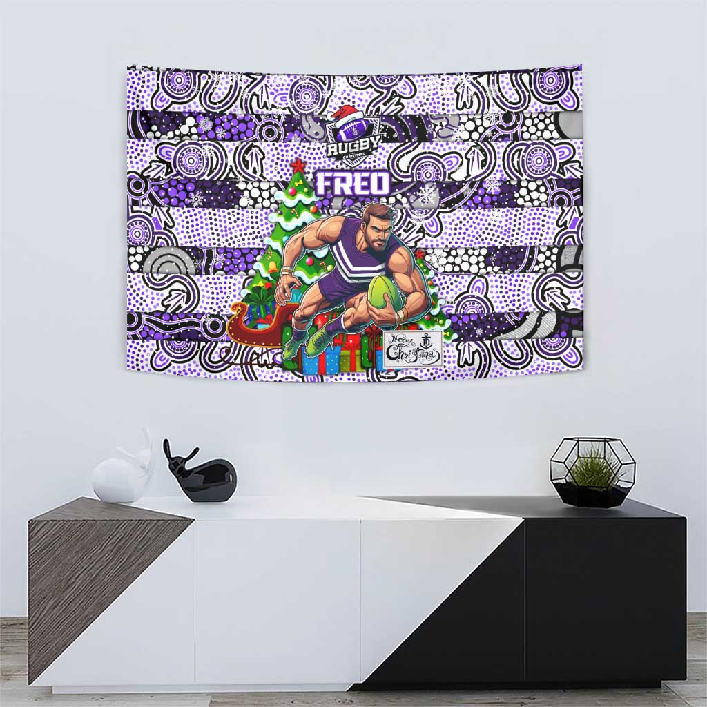Freo Football Merry Christmas Tapestry Indigenous Australian Art