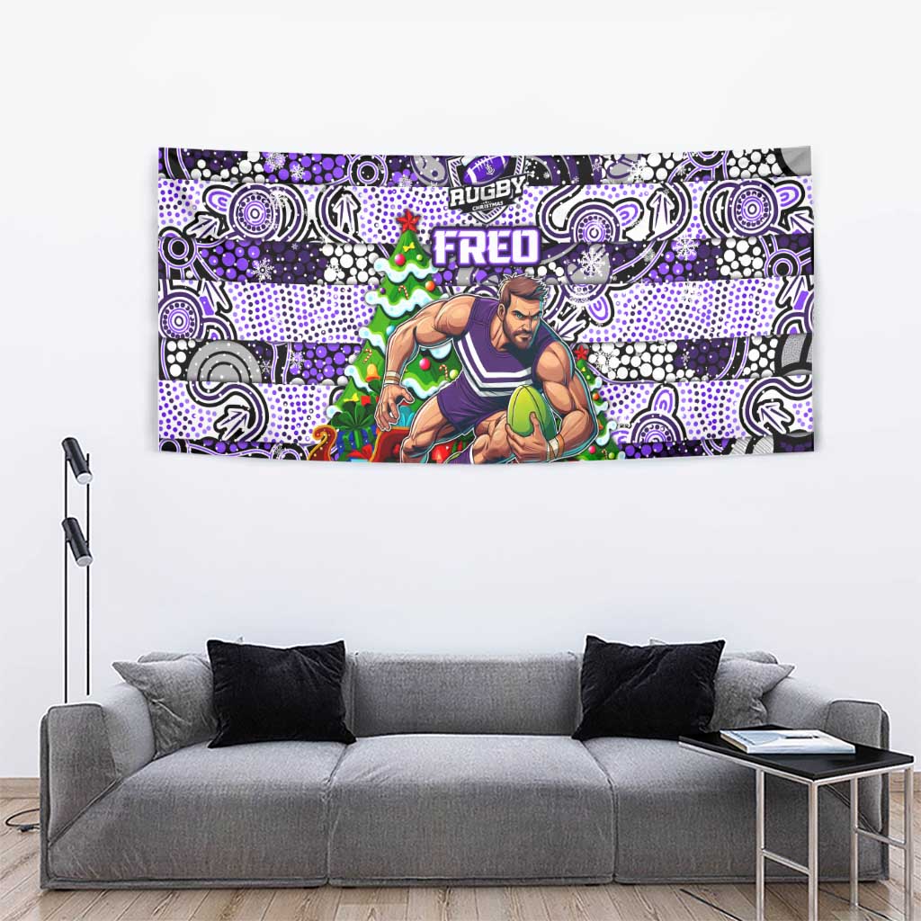 Freo Football Merry Christmas Tapestry Indigenous Australian Art