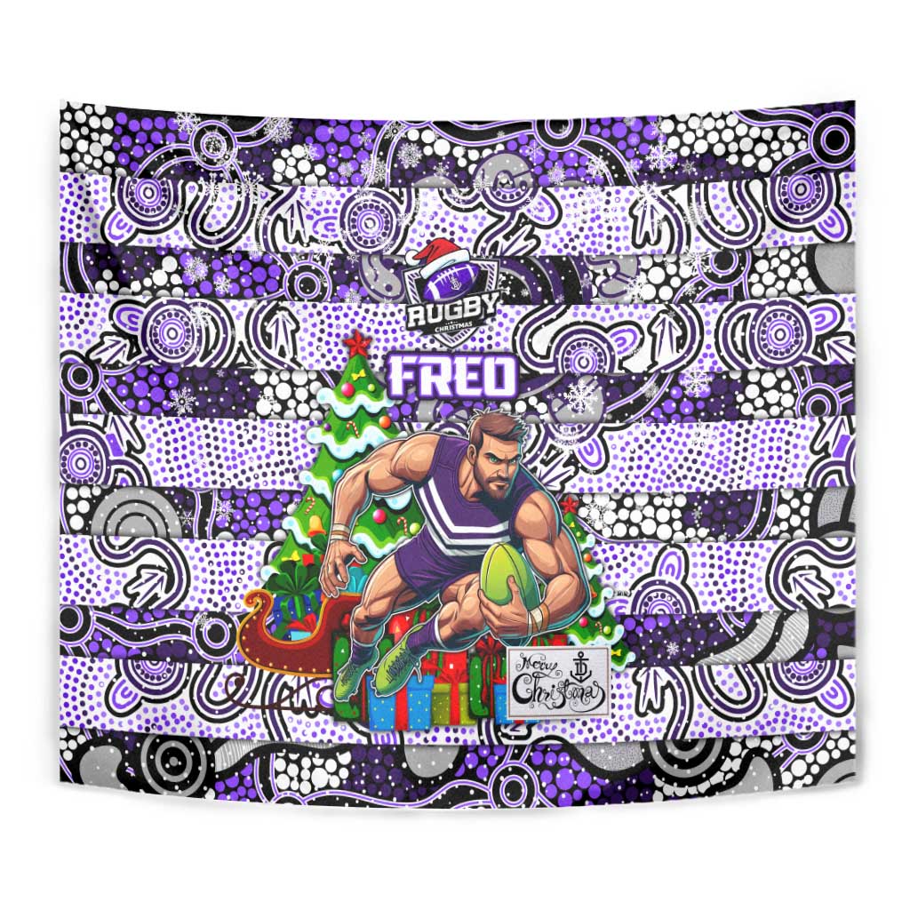 Freo Football Merry Christmas Tapestry Indigenous Australian Art