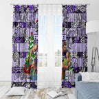 Freo Football Merry Christmas Window Curtain Indigenous Australian Art