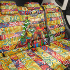 Suns Football Merry Christmas Back Car Seat Cover Indigenous Australian Art