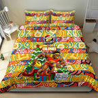 Suns Football Merry Christmas Bedding Set Indigenous Australian Art