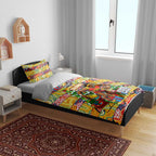 Suns Football Merry Christmas Bedding Set Indigenous Australian Art