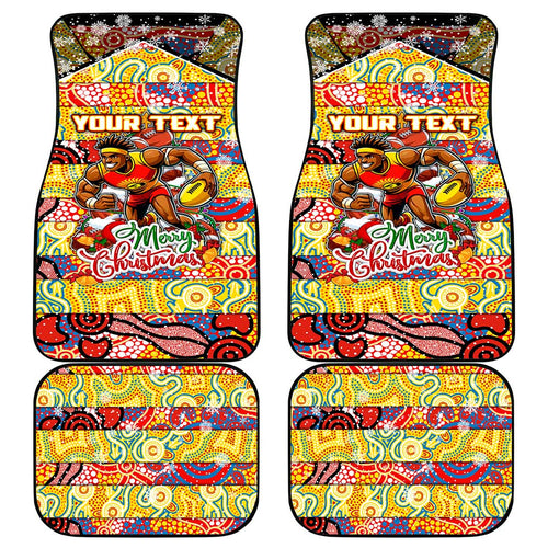 Suns Football Merry Christmas Car Mats Indigenous Australian Art