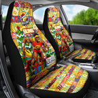 Suns Football Merry Christmas Car Seat Cover Indigenous Australian Art