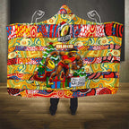 Suns Football Merry Christmas Hooded Blanket Indigenous Australian Art