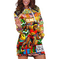 Custom Suns Rugby Merry Christmas Hoodie Dress Indigenous Australian Art
