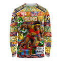 Custom Suns Rugby Merry Christmas Long Sleeve Shirt Indigenous Australian Art