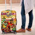 Suns Football Merry Christmas Luggage Cover Indigenous Australian Art